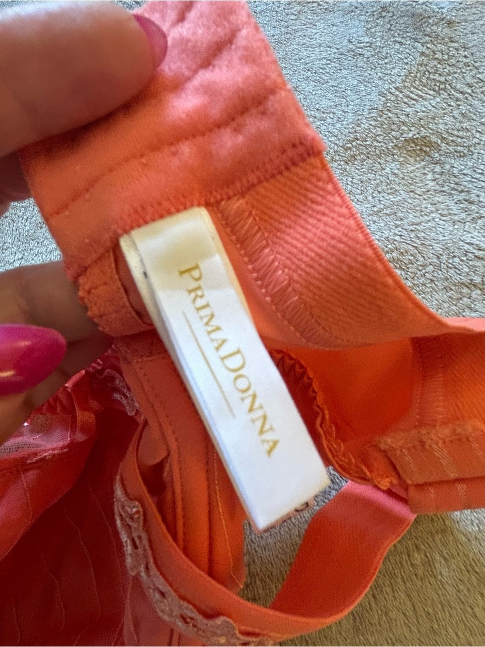 NWOT Prima Donna Deauville precious peach Coral Lace Underwire Bra G42 EU 95 - Picture 6 of 14